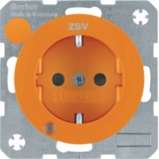SCHUKO-Steckdose or/gl Kontroll-LED 41102007 