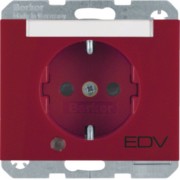 SCHUKO-Steckdose rt/gl Kontroll-LED 41107115 