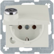 SCHUKO-Steckdose ws/glänz Schraub-Liftklemmen 41638982 