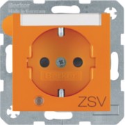 SCHUKO-Steckdose or/gl Kontroll-LED 41108914 
