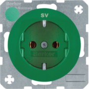 SCHUKO-Steckdose gn/gl m. Aufdruck SV 47432003 