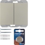 KNX-Funk Wandsender 2fach edelstahl lackiert 85656273 
