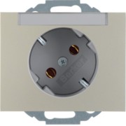 SCHUKO-Steckdose eds/lack 45Gr.m.Beschr.-feld 47287104 