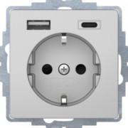 Steckdose SCHUKO/USB alu samt, lackiert 48046084 