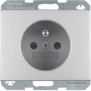 Steckdose Alu m.Schutzkontaktstift 6765757003 