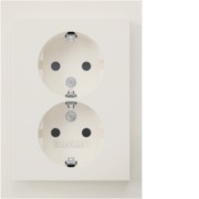 Doppelsteckdose SCHUKO K.1 polarweiß glänz. 47597009 