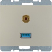 Steckdose USB/3,5mm Audio edelstahl lackiert 3315397004 