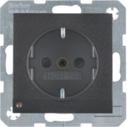 SCHUKO-Steckdose anth/matt LED-Orientierungsl. 41091606 