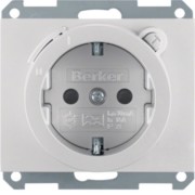 SCHUKO-Steckdose alu m. FI-Schutzschalter 47087003 