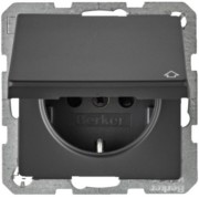 SCHUKO-Steckdose anth/sa m. Klappdeckel 47516086 