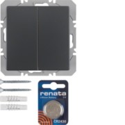 KNX-Funk Wandsender 2fach anthrazit samt 85656226 