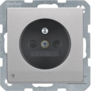 SCHUKO-Steckdose alu/lack LED-Orientier.licht 6765106084 