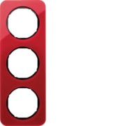 Rahmen 3-fach rot transp./sw glanz 10132344 