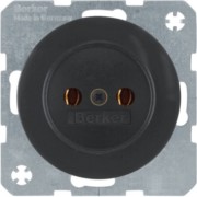 Steckdose sw/gl o. Schutzkontakt 6167032045 