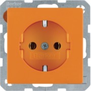 SCHUKO-Steckdose orange, samt 47436014 