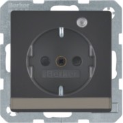 SCHUKO-Steckdose anth/sa Kontroll-LED 41106086 