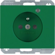 Steckdose Glas gn/gl Kontroll-LED 6765097013 
