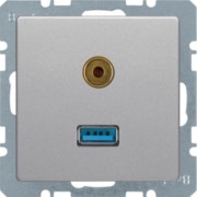 USB/3,5mm Audio Steckdose alu/lack 3315396084 
