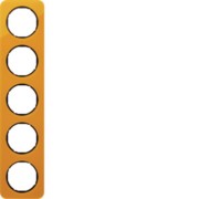 Rahmen 5-fach orange tra./sw glanz 10152334 
