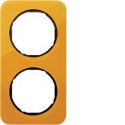 Rahmen 2-fach orange tra./sw glanz 10122334 