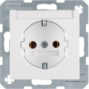 SCHUKO-Steckdose pws/gl m.Beschriftungsfeld 47508989 