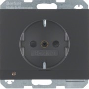 SCHUKO-Steckdose anth/ma LED-Orientierg-licht 41097006 