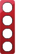 Rahmen 4-fach rot transp./sw glanz 10142344 