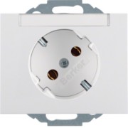 SCHUKO-Steckdose pws/gl 45Gr.m.Beschr.-feld 47287109 