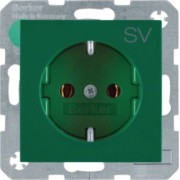 SCHUKO-Steckdose gn/gl mit Aufdruck 47438903 