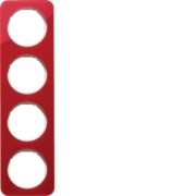 Rahmen 4-fach rot trans./polws glz 10142349 