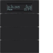 Tastsensor 3fach Glas schwarz 75663592 