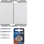 KNX-Funk Wandsender 2fach polarweiß glänzend 85656279 