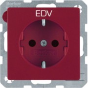 SCHUKO-Steckdose rot samt 47236022 