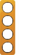 Rahmen 4-fach orange tra./sw glanz 10142334 