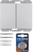 KNX-Funk Wandsender 2fach alu lackiert 85656277 