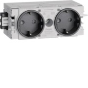 Steckdose 2-fach gs C-Profil GS2000 gsw 