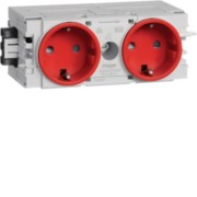 Steckdose 2-fach rt C-Profil GS2000 vrt 