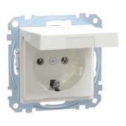 SCHUKO-Steckdose pws/gl Klappdeckel MEG2311-0319 