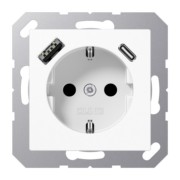 SCHUKO Steckdose mit USB Typ AC A 1520-15 CA WW 