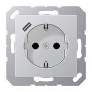 SCHUKO Steckdose mit USB Typ C A 1520-18 AL 