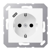 SCHUKO Steckdose mit USB Typ C A 1520-18 WWM 
