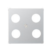 Abdeckung alu für 4L-SAT-TV-Dose A 561-4 SAT1 AL 