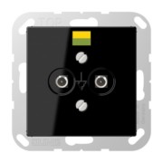 Potential-Ausgl.Steckdose 2 Steckerstifte A 565-2 SW 