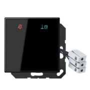 Hotelabdeckung Glas mit LED-Einheit 24 V LS CU KO6 M SW 