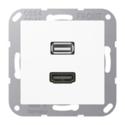 Multimedia-Anschluss aws HDMI/USB m.Tragring MA A 1163 WW 