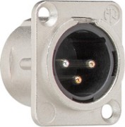 XLR Flanschstecker 3-Pol D- Einsätze 003700 