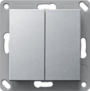 Funk-Wandsend. batterielos 2fach Aluminium 242226 