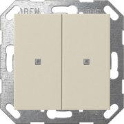 Taster Wippe KNX, 2f, Cremeweiß 517301 