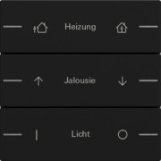Wippenset 3-fach indiv. Tastsensor Schwarz 5763005 
