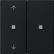 KNX RF Bedienaufsatz 2-f. Schwarz 5108005 